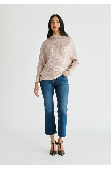 Draped Knitted Jumper
