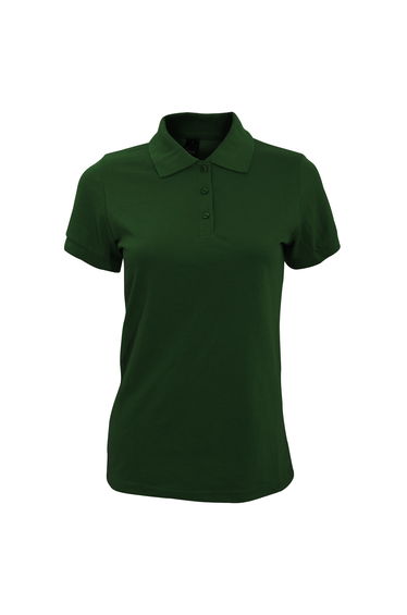 SOLs Womens/Ladies Prime Pique Polo Shirt - Bottle Green