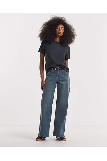 Simply Be 24/7 Wide Leg Jeans - Blue