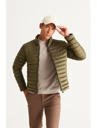 Khaki Standard Fit Coat