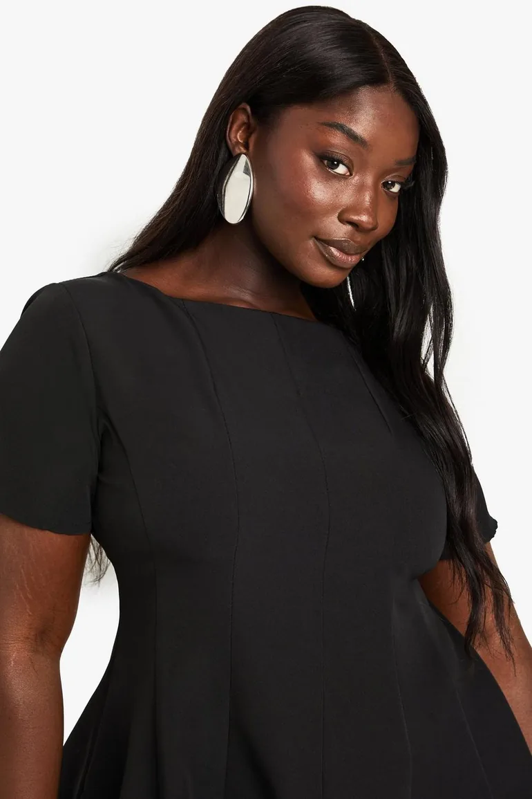 black skater dress with short sleeves Vero Moda Tall - Mini Skater Dress - Women - Viscose - S