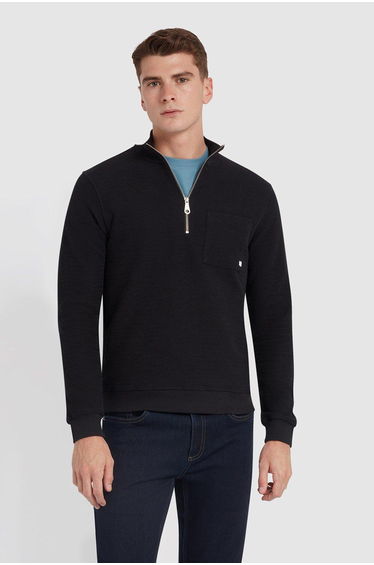 Andres Quaterzip Sweatshirt Black