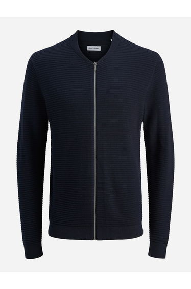 JJOTTO Full-Zip Textured Knit Cardigan