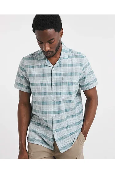 Short Sleeve Textured Check Shirt