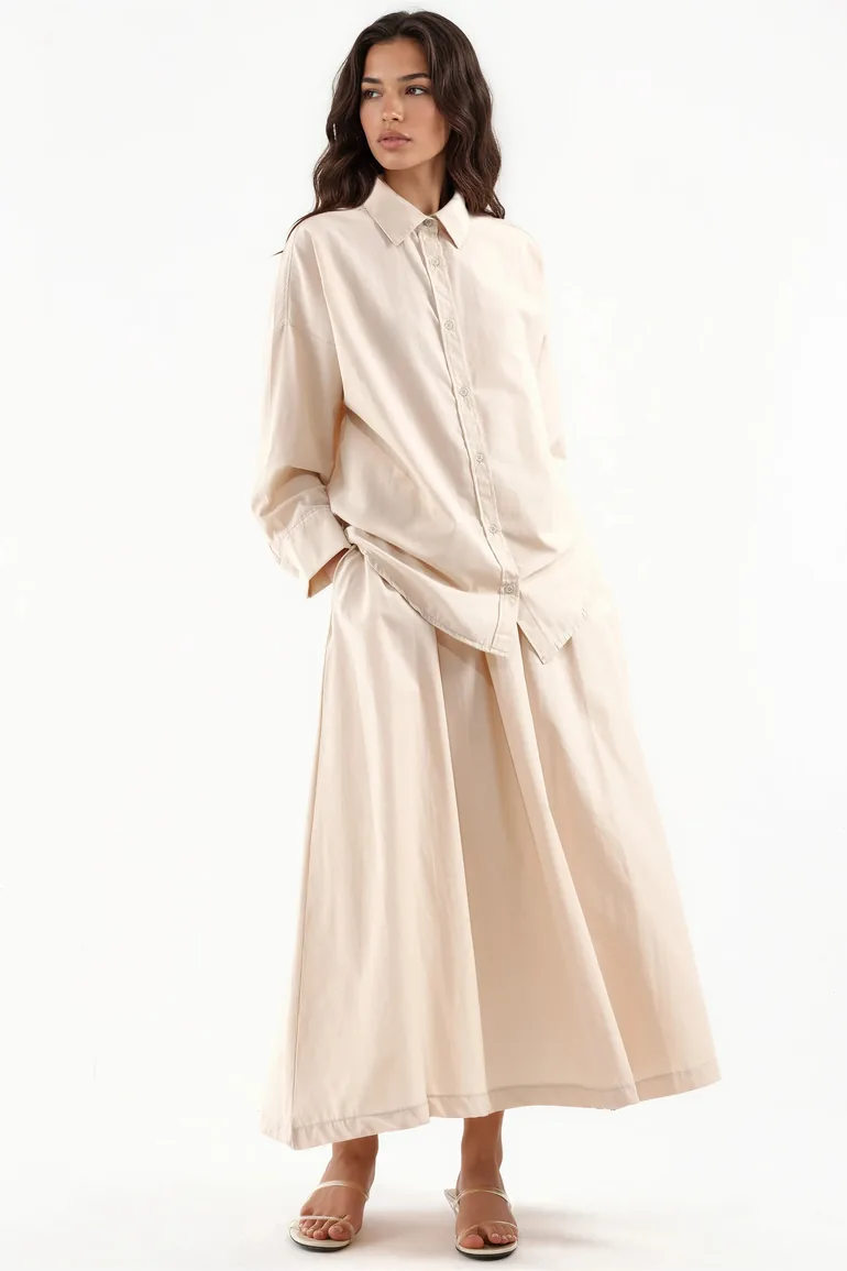 MSN Cotton Viscose Linen Two-Piece Coord