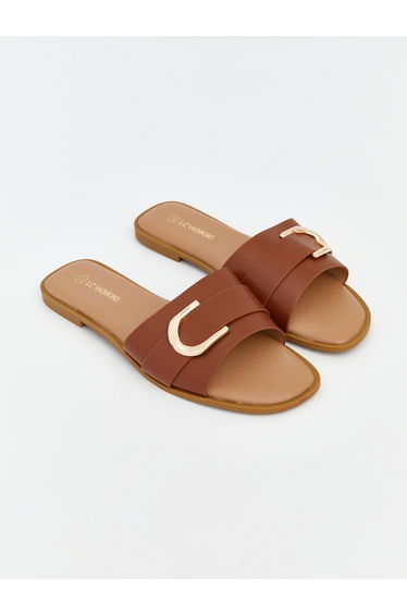 Leather-look Slides for Women