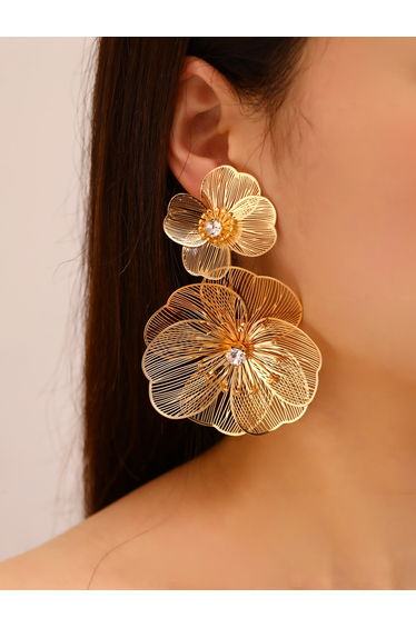 Textured Flower Earrings