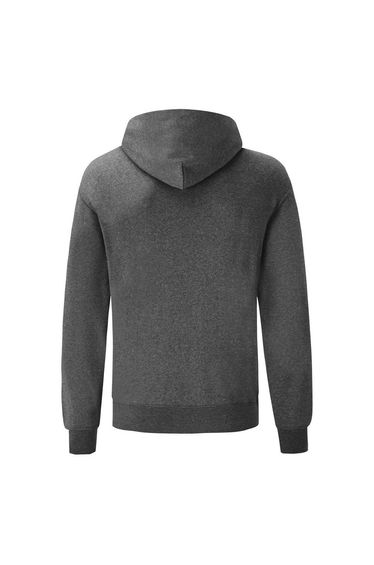 Fruit Of The Loom Mens Hooded Sweatshirt / Hoodie - Dark Heather