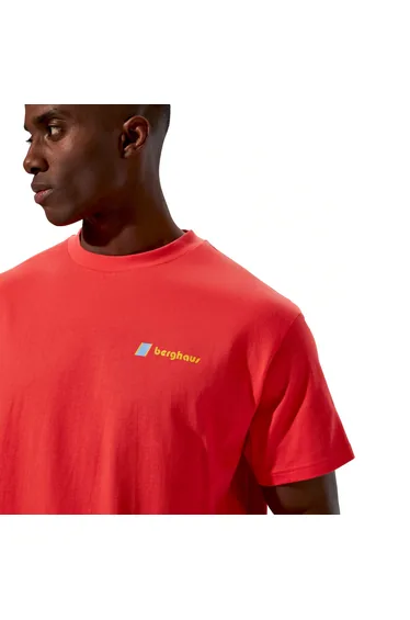 تيشيرت رجالي بطبعة لون أحمر