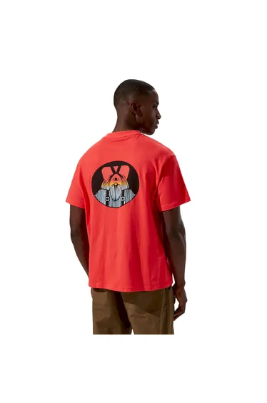تيشيرت رجالي بطبعة لون أحمر