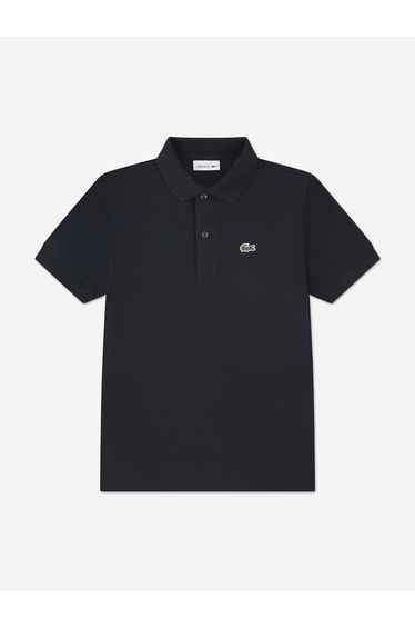 Lacoste Boys Petit Pique Polo Shirt in Black