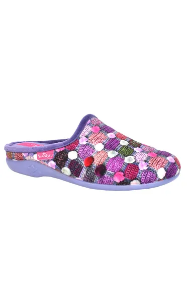 Lunar Womens/Ladies Crackle Slippers - Purple