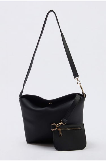 Black Charm Detailed Women's Mini Shoulder Bag