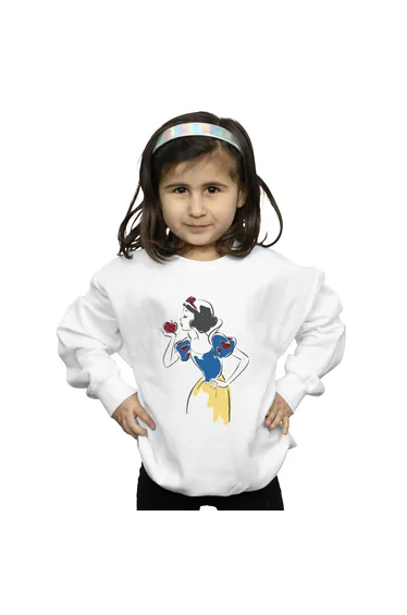 سويتشيرت بطبعة ديزني بذرات لامعة - أبيض 