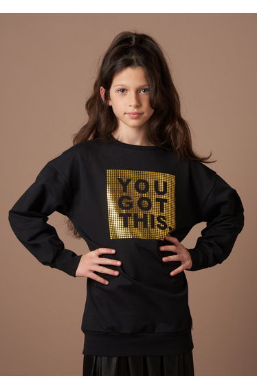 Lori Black Longline Sweatshirt