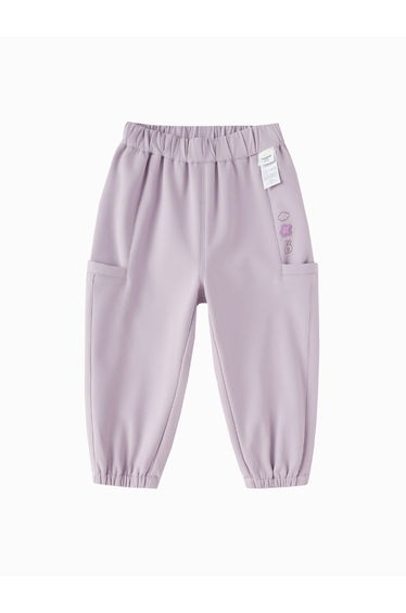 Girls' Jogger Pants with Side Embroidery
