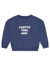 Organic Cotton Mix Sweatshirt with Slogan Print - 2