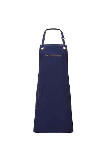 Premier Barley Recycled Full Apron - Navy/Camel