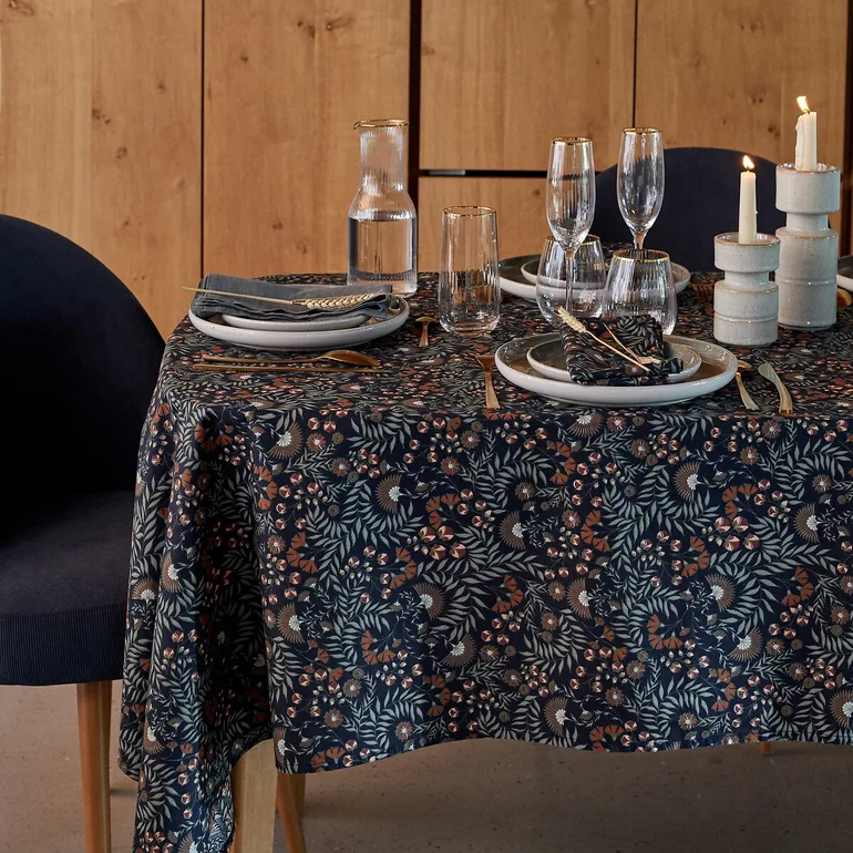 Majari Washed Cotton Patterned Tablecloth - 1