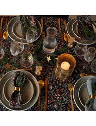 Majari Washed Cotton Patterned Tablecloth - 2