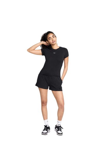 Nike Womens/Ladies Chill Swoosh Knitted Slim T-Shirt - Black