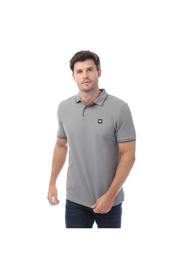 Men's Weekend Offender Spello Piped Polo Shirt in Grey