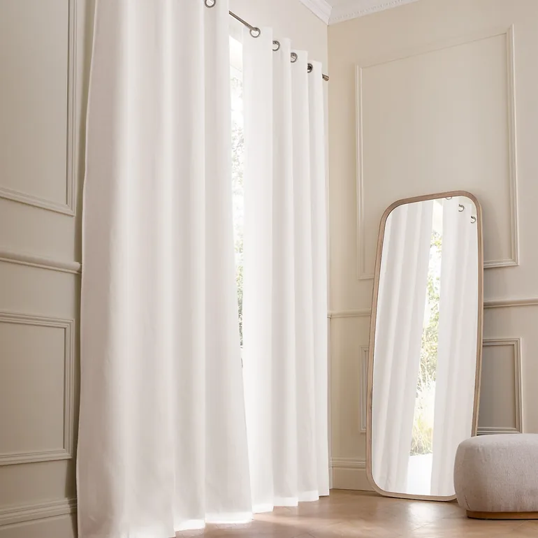 Colin Pure Linen Blackout Curtain with Eyelets - 4