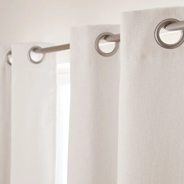 Colin Pure Linen Blackout Curtain with Eyelets - 7