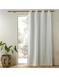 Colin Pure Linen Blackout Curtain with Eyelets - 1