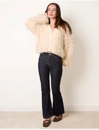 Fluffy Knit Cardigan - 2