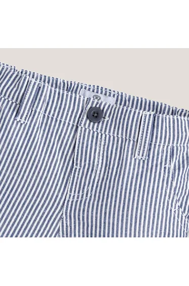 Striped Cotton Shorts