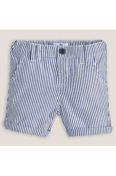Striped Cotton Shorts