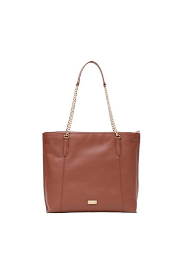Biba Mila Leather Tote Bag - Tan