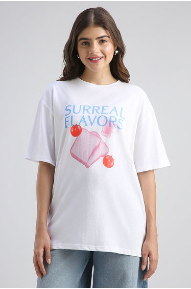 Surreal Flavors Graphic Oversized T-Shirt