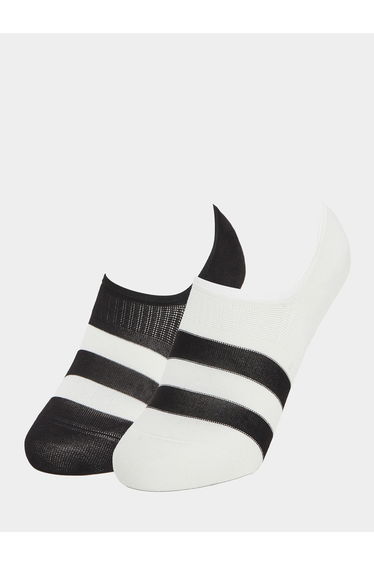 Pack of 2 - Striped Shoe Liner Socks
