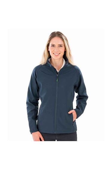 Result Genuine Recycled Womens/Ladies Printable Soft Shell Jacket - Navy