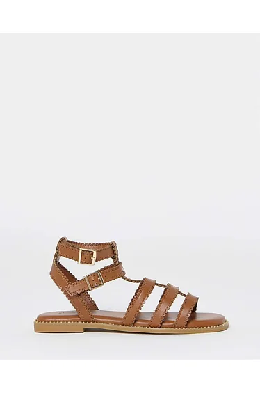 صندل سيمبلي بي باللون البني - للمقاسات الواسعة