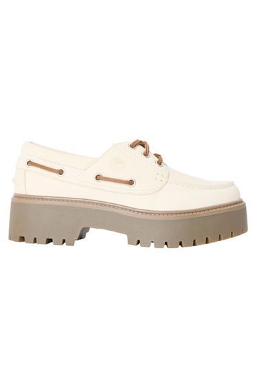 Timberland Womens/Ladies Stone Street Nubuck Platform Boat Shoes - Natural