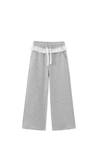 Girls' Sweatpants with Ruffle Waist