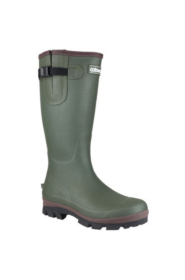 Cotswold Grange Neoprene Mens Rubber Wellington Boots - Green