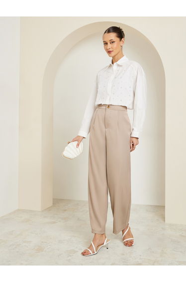 Women Pearl Embellished Shirt
