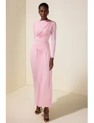 فستان جاردان فو زهري ماكسي بقصة مستقيمة بأكمام طويلة - 5