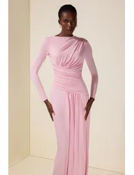 فستان جاردان فو زهري ماكسي بقصة مستقيمة بأكمام طويلة - 2