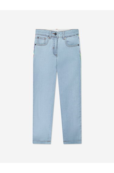 Girls Logo Jeans in Blue
