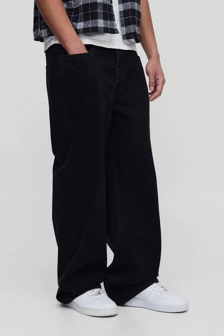 بنطلون جينز لون أسود - لطويل القامة