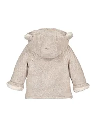 Knitted Hooded Cardigan in Cotton Mix - 1