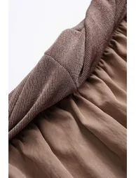 Patchwork Shirred Balloon Pants - 2