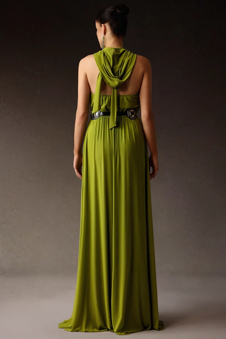 Naleza Sleeveless Flowers Slit Maxi Dress - 5
