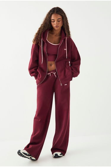 DSGN Studio Sport Straight Leg Jogger - burgundy