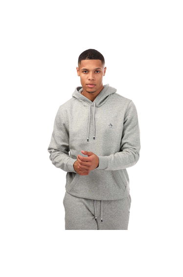 Men's Original Penguin Core Logo Hoody in Grey